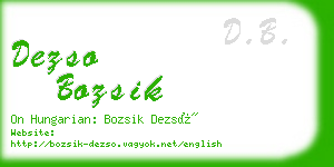 dezso bozsik business card